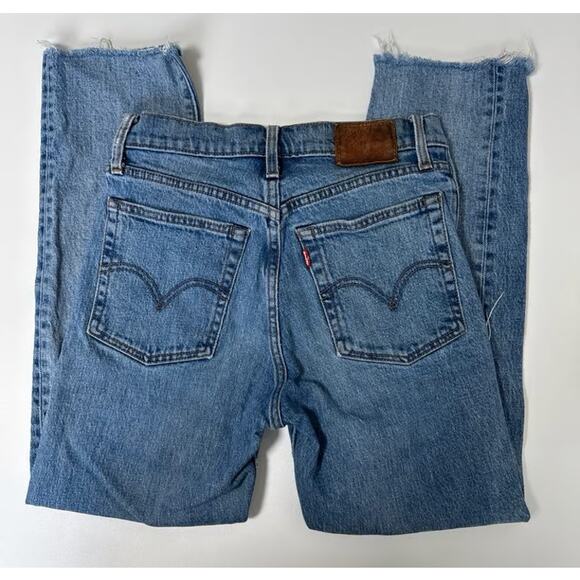 Levi's Wedgie Straight Distressed Jeans - Picture 3 of 9